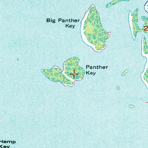 Topographic Map of Panther Key, FL