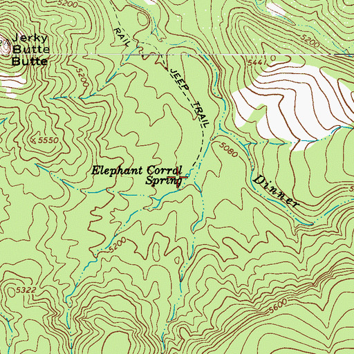 Topographic Map of Elephant Corral Spring, AZ
