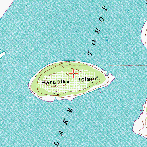 Topographic Map of Paradise Island, FL