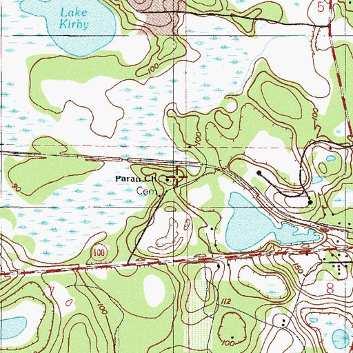 Topographic Map of Paran Baptist Church, FL