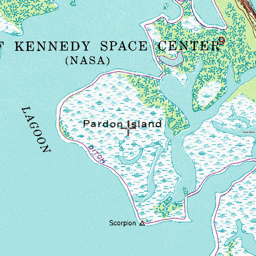 Topographic Map of Pardon Island, FL