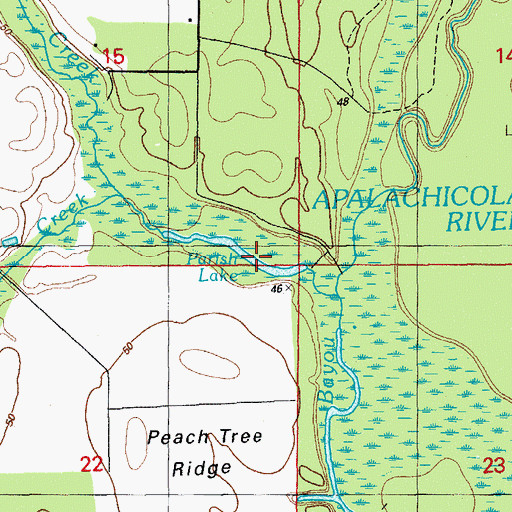 Topographic Map of Parish Lake, FL