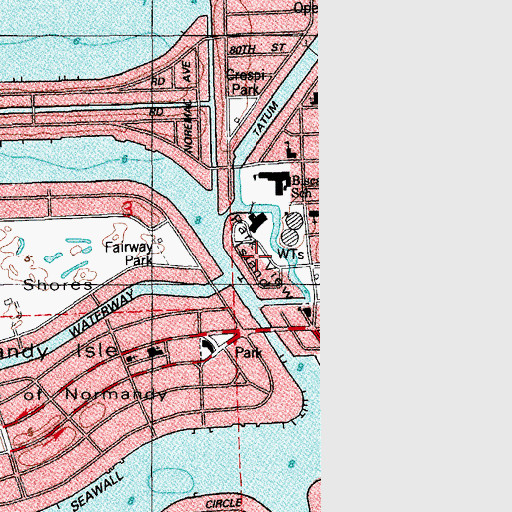 Topographic Map of Park View Island, FL