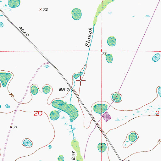 Topographic Map of Parker Slough, FL