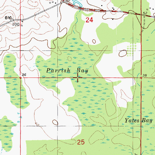 Topographic Map of Parrish Bay, FL