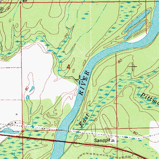 Topographic Map of Parrot Creek, FL