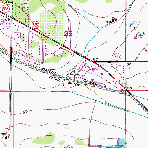 Topographic Map of Partin Canal, FL