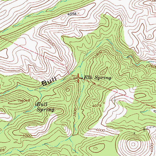 Topographic Map of Elk Spring, AZ