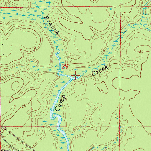 Topographic Map of Pate Branch, FL