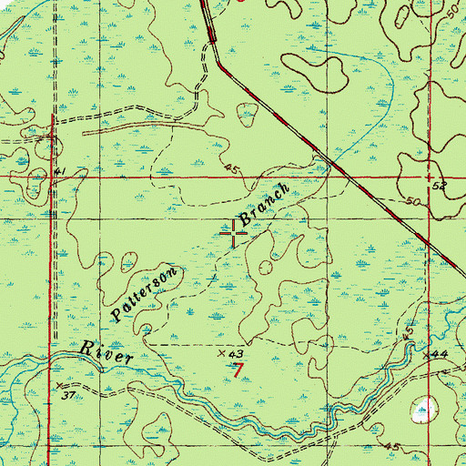 Topographic Map of Patterson Branch, FL