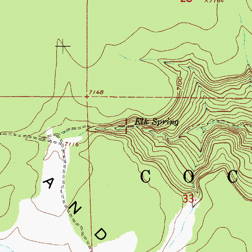 Topographic Map of Elk Spring, AZ