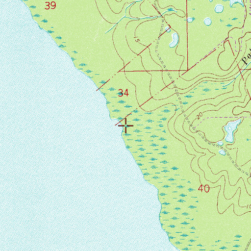 Topographic Map of Patty Wiggins Branch, FL