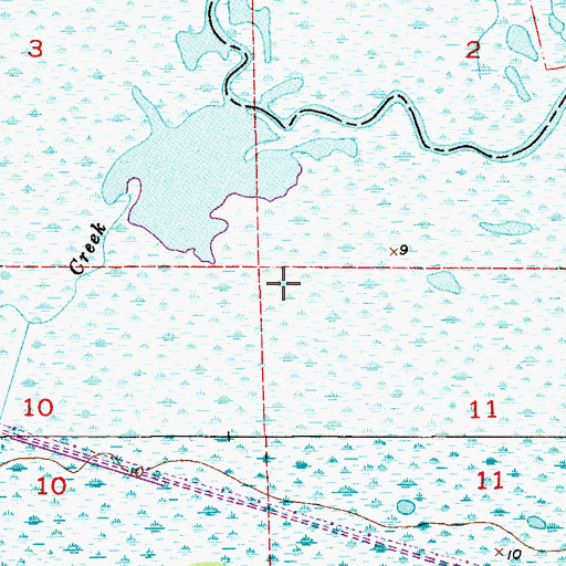 Topographic Map of Paw Paw Mound, FL