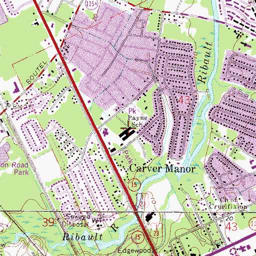 Topographic Map of Rufus E Payne Elementary School, FL