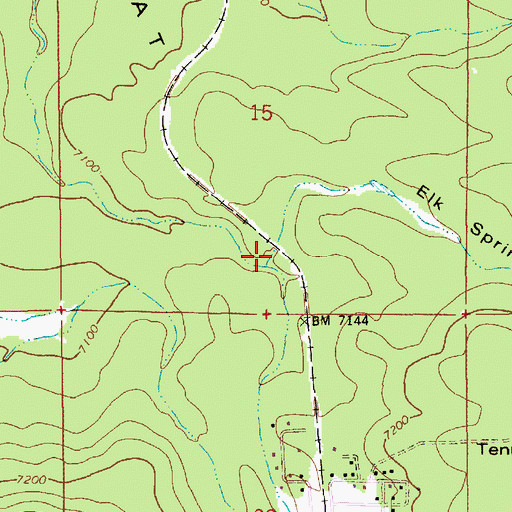 Topographic Map of Elk Springs Draw, AZ
