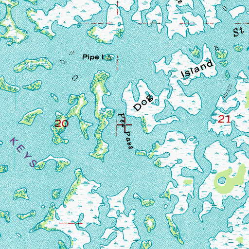 Topographic Map of Pea Pass, FL