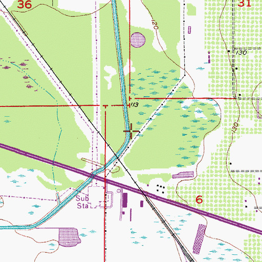 Topographic Map of Peace Creek Drainage Canal, FL
