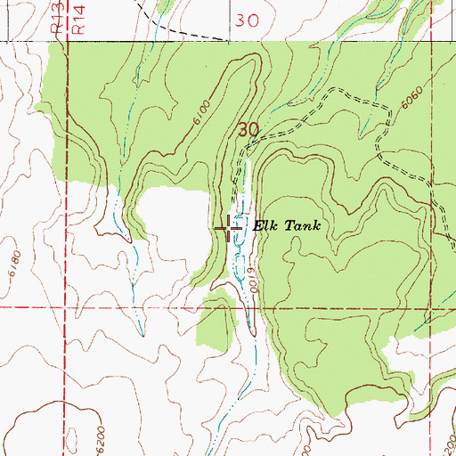 Topographic Map of Elk Tank, AZ