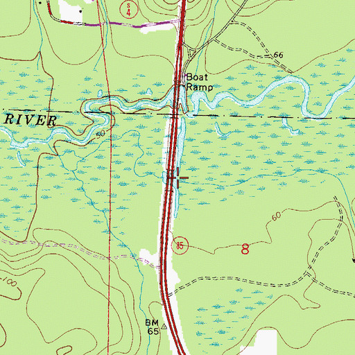Topographic Map of Pearl Creek, FL