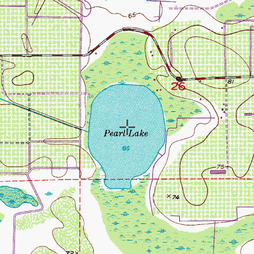 Topographic Map of Pearl Lake, FL