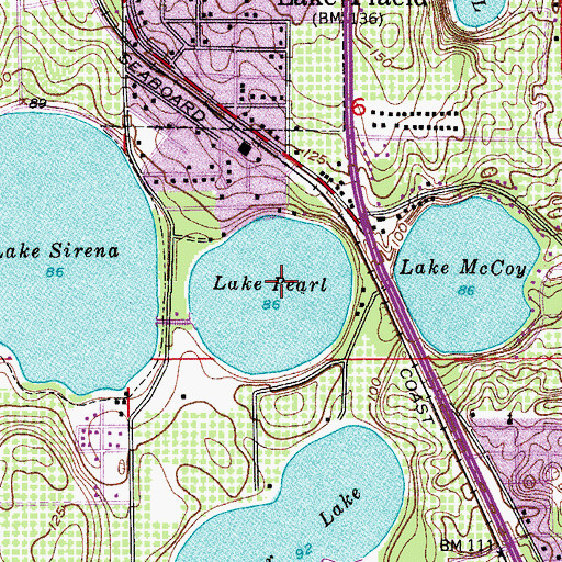 Topographic Map of Lake Pearl, FL