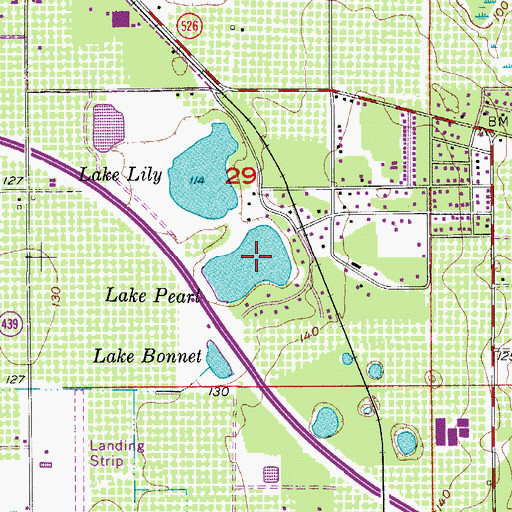 Topographic Map of Lake Pearl, FL