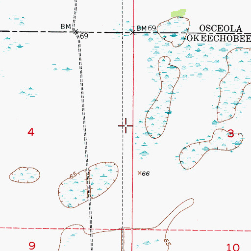 Topographic Map of Peavine Trail, FL