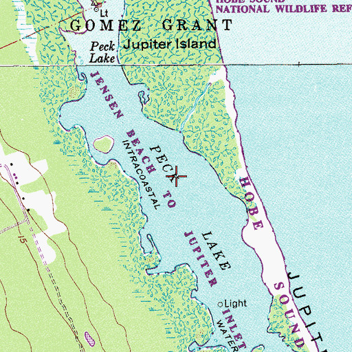 Topographic Map of Peck Lake, FL