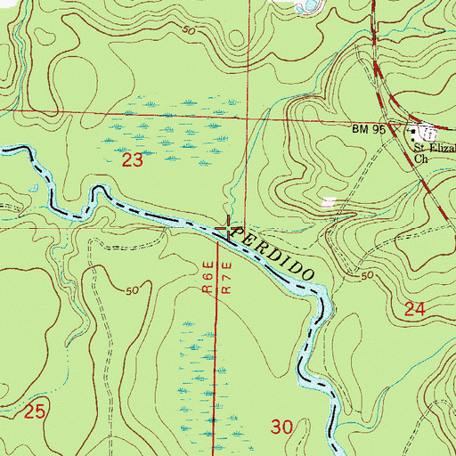 Topographic Map of Penasula Creek, FL