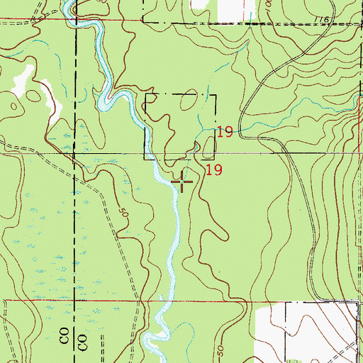 Topographic Map of Penny Creek, FL