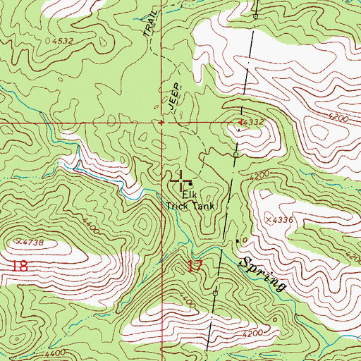 Topographic Map of Elk Trick Tank, AZ