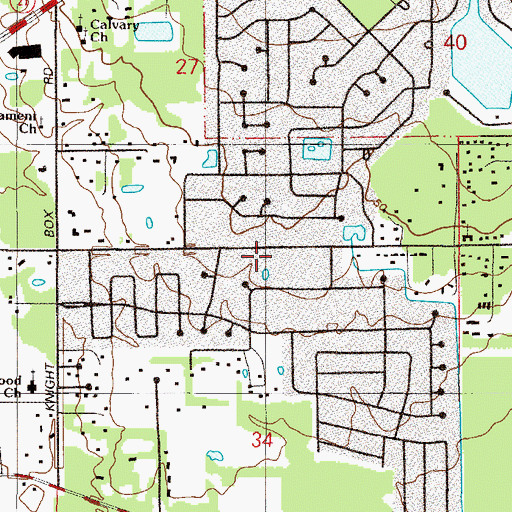 Topographic Map of Peoria Church, FL