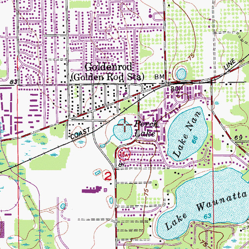Topographic Map of Perch Lake, FL