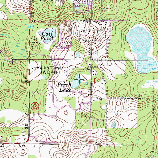 Topographic Map of Perch Lake, FL