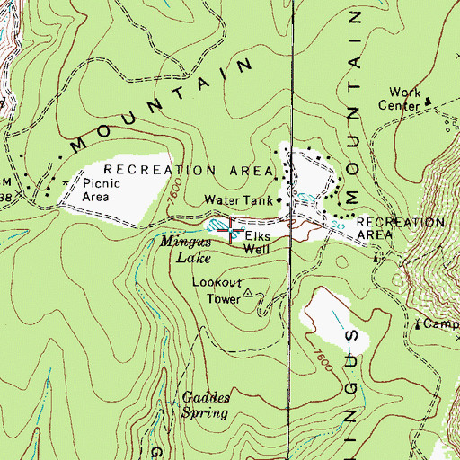 Topographic Map of Elks Well, AZ
