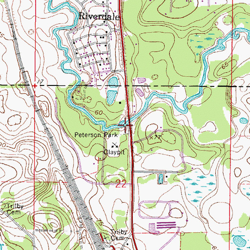 Topographic Map of Peterson Park, FL