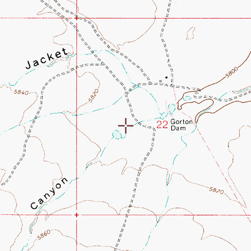 Topographic Map of Elliott Canyon, AZ