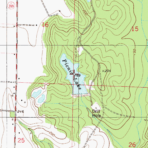 Topographic Map of Picnic Lake, FL