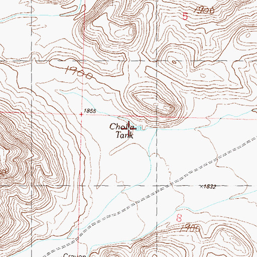 Topographic Map of Cholla Tank, AZ