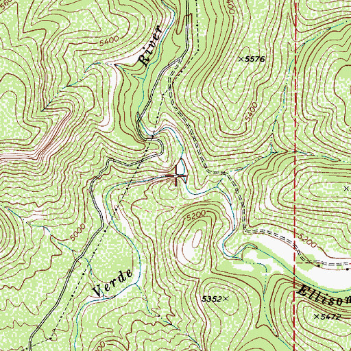 Topographic Map of Ellison Creek, AZ