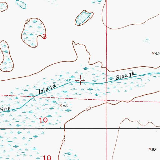 Topographic Map of Pine Island Slough, FL