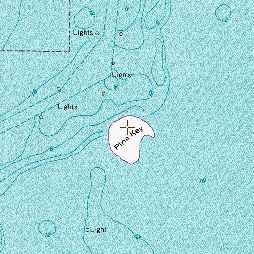 Topographic Map of Pine Key, FL