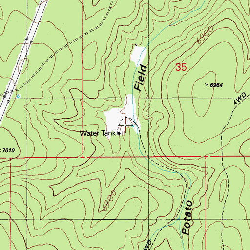 Topographic Map of Ellsworth Trick Tank, AZ