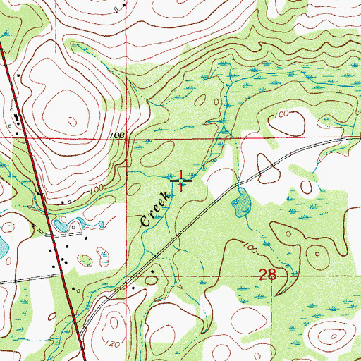 Topographic Map of Pine Log Creek, FL