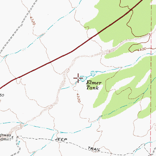 Topographic Map of Elmer Tank, AZ