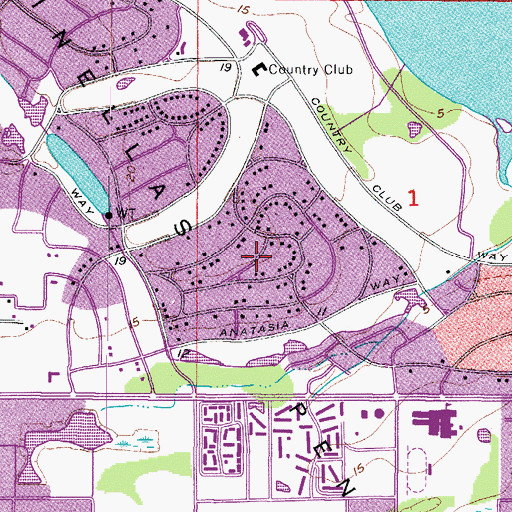Topographic Map of Pinellas Peninsula, FL