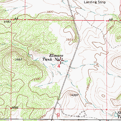 Topographic Map of Elmore Tank Number One, AZ