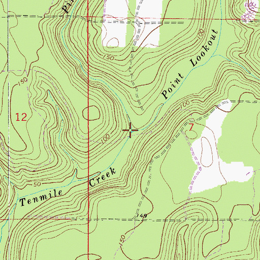 Topographic Map of Pinelog Creek, FL