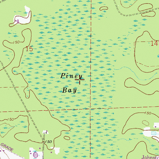 Topographic Map of Piney Bay, FL