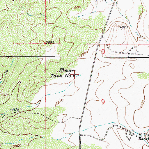 Topographic Map of Elmore Tank Number Two, AZ